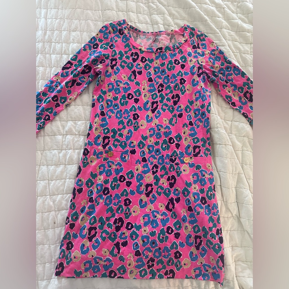 Pink Multicolor Leopard Print Dress
